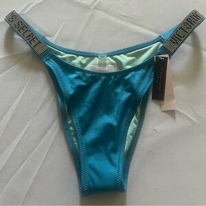 Victorias Secret Brazilian Bombshell Rhinestone Shine Swim Bottom  NWT